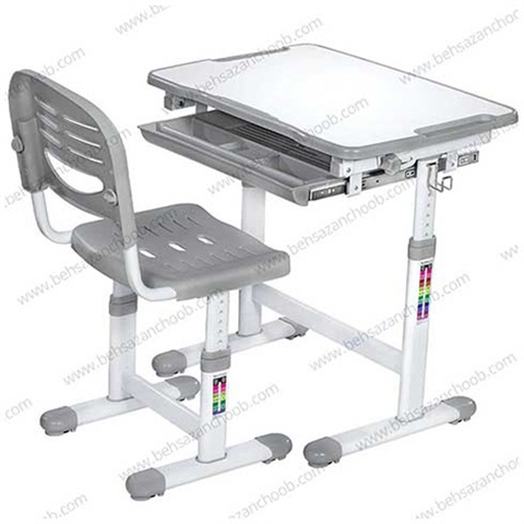 میز تحریر کودک صفحه تاشو طوسی N909